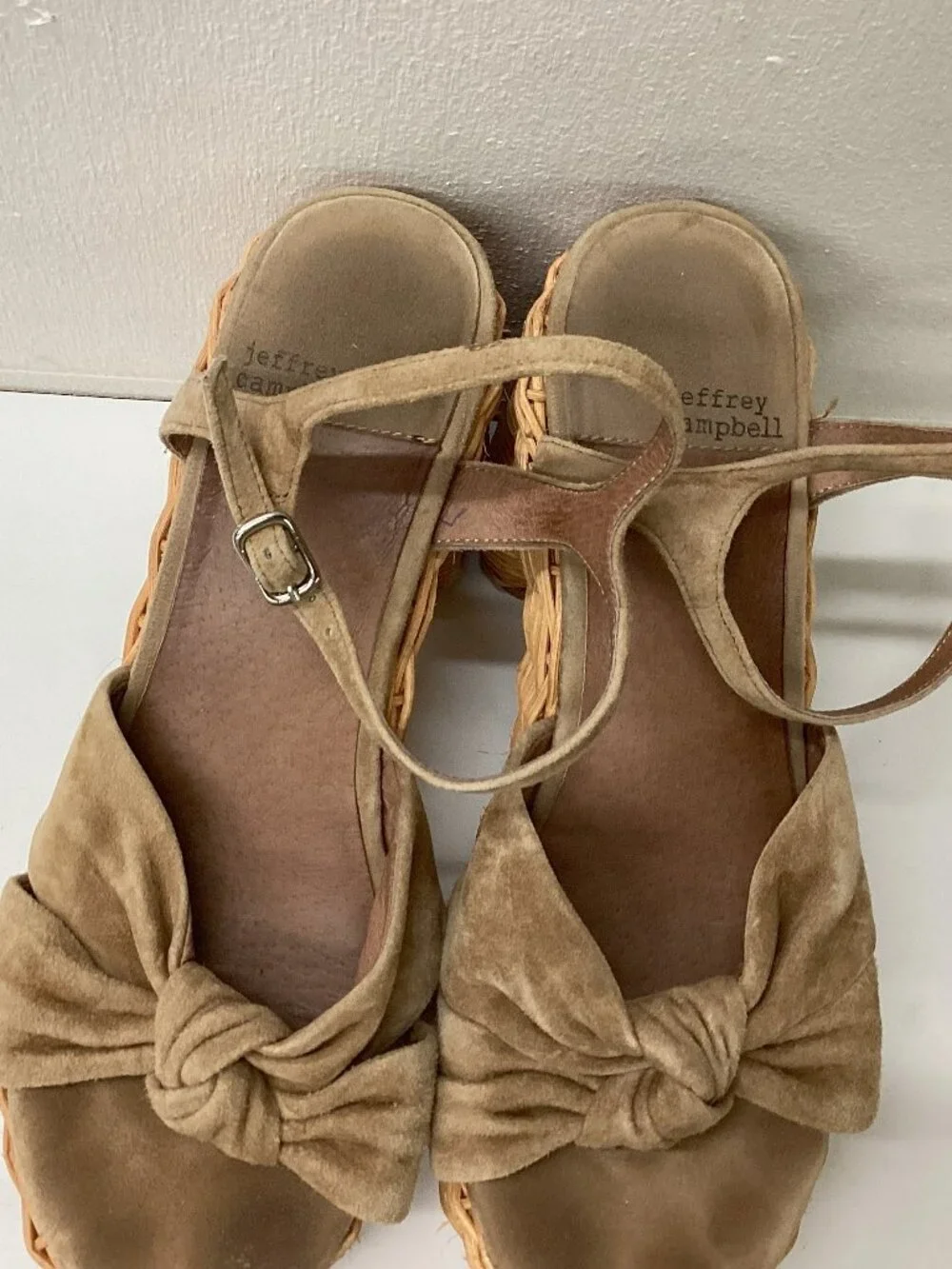 Jeffrey Campbell Tea Party Chunky Platform Suede Sandals